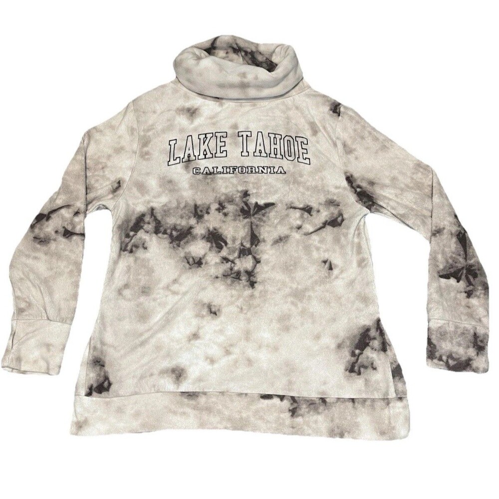 Stillwater Supply Co Lake Tahoe CA Sweatshirt Women XL Gray Tie Dye Pullover
